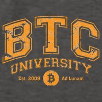 BTC University To The Moon Funny Distressed Bitcoin College Vector Backpack