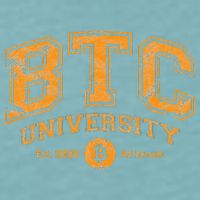 BTC University To The Moon Funny Distressed Bitcoin College Sueded Cloud Jersey T-Shirt