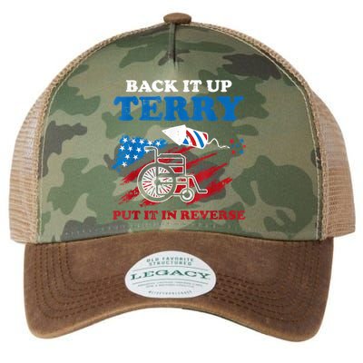Back Up Terry Put It In Reverse 4th Of July Funny Patriotic Legacy Tie Dye Trucker Hat