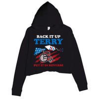 Back Up Terry Put It In Reverse 4th Of July Funny Patriotic Crop Fleece Hoodie