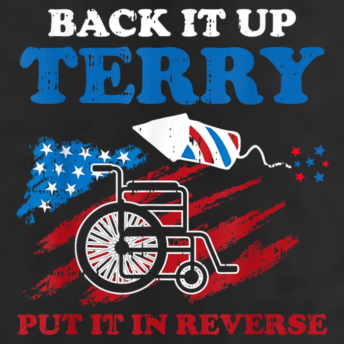 Back Up Terry Put It In Reverse 4th Of July Funny Patriotic Microfiber Hand Towel