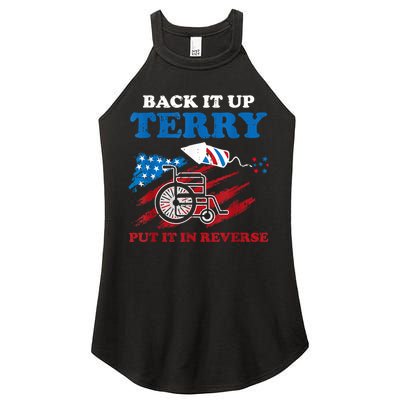 Back Up Terry Put It In Reverse 4th Of July Funny Patriotic Women's Perfect Tri Rocker Tank