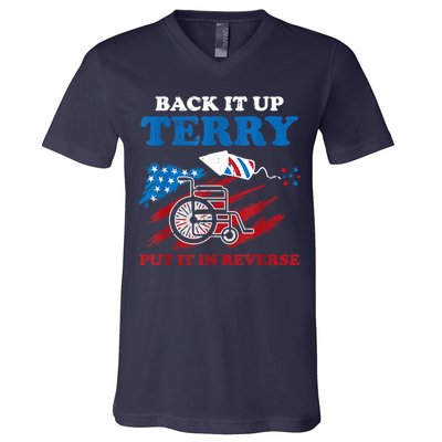 Back Up Terry Put It In Reverse 4th Of July Funny Patriotic V-Neck T-Shirt