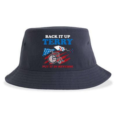 Back Up Terry Put It In Reverse 4th Of July Funny Patriotic Sustainable Bucket Hat
