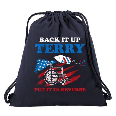 Back Up Terry Put It In Reverse 4th Of July Funny Patriotic Drawstring Bag