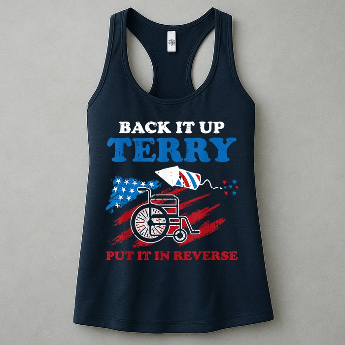 Back Up Terry Put It In Reverse 4th Of July Funny Patriotic Womens Tank Top