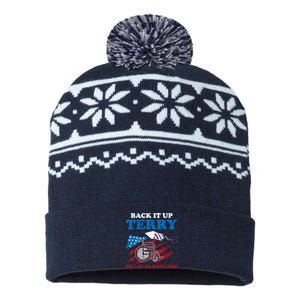 Back Up Terry Put It In Reverse 4th Of July Funny Patriotic USA-Made Snowflake Beanie