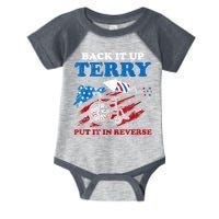 Back Up Terry Put It In Reverse 4th Of July Funny Patriotic Infant Baby Jersey Bodysuit