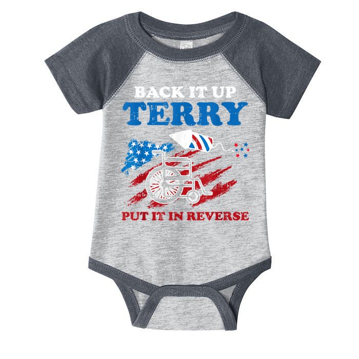 Back Up Terry Put It In Reverse 4th Of July Funny Patriotic Infant Baby Jersey Bodysuit