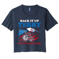 Back Up Terry Put It In Reverse 4th Of July Funny Patriotic Crop Top