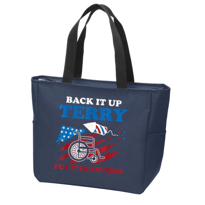 Back Up Terry Put It In Reverse 4th Of July Funny Patriotic Zip Tote Bag