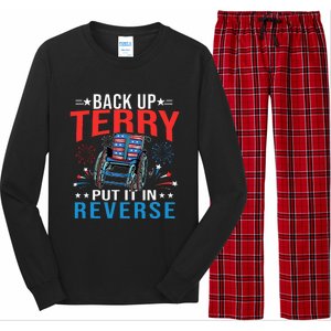 Back Up Terry Put It In Reverse Fireworks Funny 4th Of July Long Sleeve Pajama Set