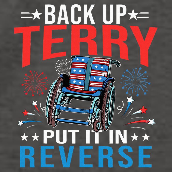 Back Up Terry Put It In Reverse Fireworks Funny 4th Of July Vector Backpack