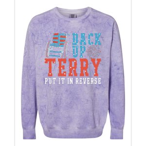 Back Up Terry Put It In Reverse Firework 4th Of July Colorblast Crewneck Sweatshirt