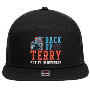 Back Up Terry Put It In Reverse Firework 4th Of July 7 Panel Mesh Trucker Snapback Hat