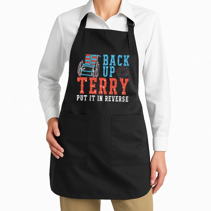 Back Up Terry Put It In Reverse Firework 4th Of July Full-Length Apron With Pockets