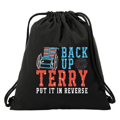 Back Up Terry Put It In Reverse Firework 4th Of July Drawstring Bag