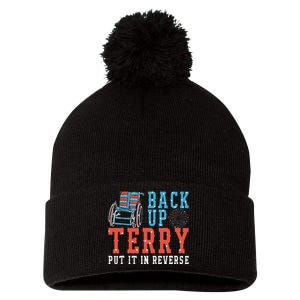 Back Up Terry Put It In Reverse Firework 4th Of July Pom Pom 12in Knit Beanie