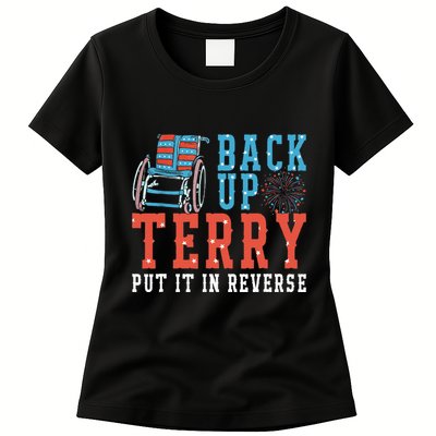 Back Up Terry Put It In Reverse Firework 4th Of July Women's T-Shirt