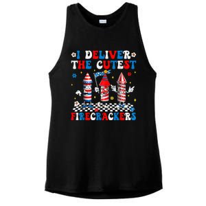 Back Up Terry Put It In Reverse Funny July 4th Firework Ladies PosiCharge Tri-Blend Wicking Tank