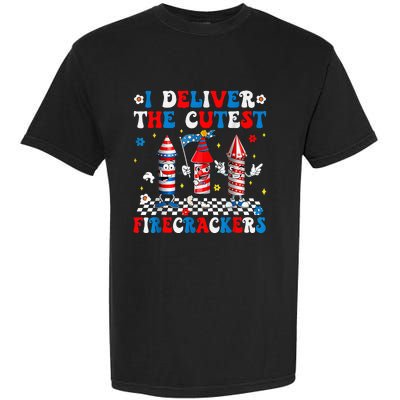 Back Up Terry Put It In Reverse Funny July 4th Firework Garment-Dyed Heavyweight T-Shirt