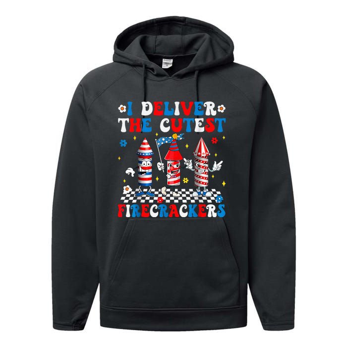 Back Up Terry Put It In Reverse Funny July 4th Firework Performance Fleece Hoodie