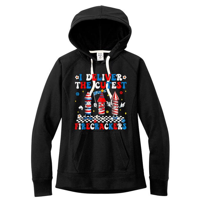 Back Up Terry Put It In Reverse Funny July 4th Firework Women's Fleece Hoodie