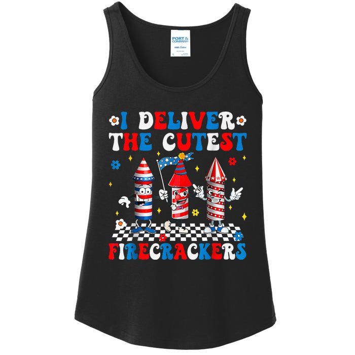 Back Up Terry Put It In Reverse Funny July 4th Firework Ladies Essential Tank