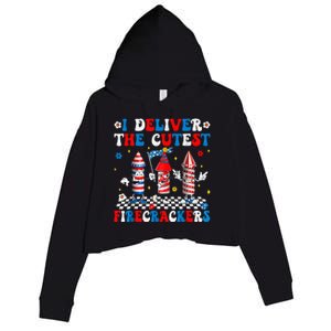 Back Up Terry Put It In Reverse Funny July 4th Firework Crop Fleece Hoodie