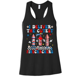 Back Up Terry Put It In Reverse Funny July 4th Firework Women's Racerback Tank