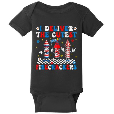 Back Up Terry Put It In Reverse Funny July 4th Firework Baby Bodysuit
