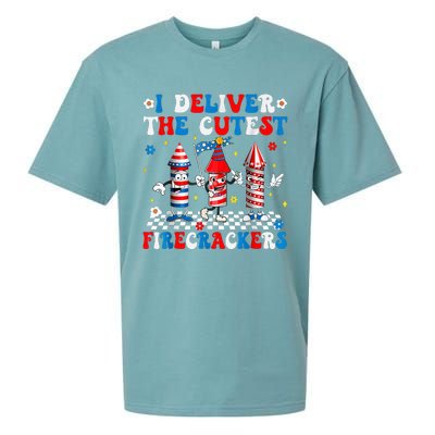 Back Up Terry Put It In Reverse Funny July 4th Firework Sueded Cloud Jersey T-Shirt