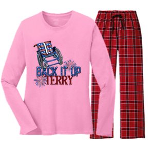 Back Up Terry Put It In Reverse Cute Gift Women's Long Sleeve Flannel Pajama Set 