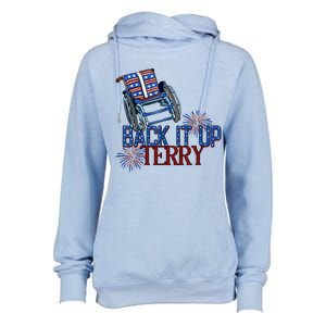 Back Up Terry Put It In Reverse Cute Gift Womens Funnel Neck Pullover Hood