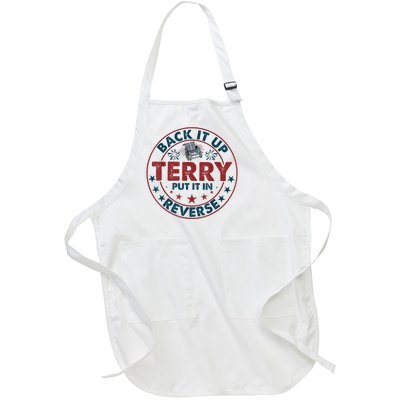 Back Up Terry Put It In Reverse Firework Funny 4th Of July Shirts Full-Length Apron With Pockets