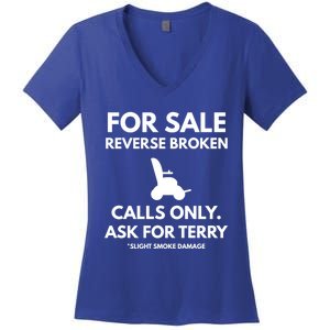 Back Up Terry Put It In Reverse Cool Gift Women's V-Neck T-Shirt