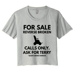 Back Up Terry Put It In Reverse Cool Gift Women's Crop Top Tee