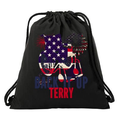 Back Up Terry Put It In Reverse 4th Of July Drawstring Bag