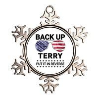 Back Up Terry Put It In Reverse Funny 4th of July Metallic Star Ornament