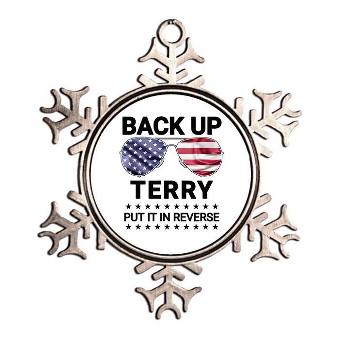 Back Up Terry Put It In Reverse Funny 4th of July Metallic Star Ornament