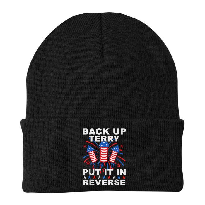Back Up Terry Put It In Reverse Firework Funny 4th Of July Beanie