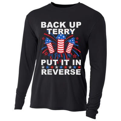 Back Up Terry Put It In Reverse Firework Funny 4th Of July Cooling Performance Long Sleeve Crew