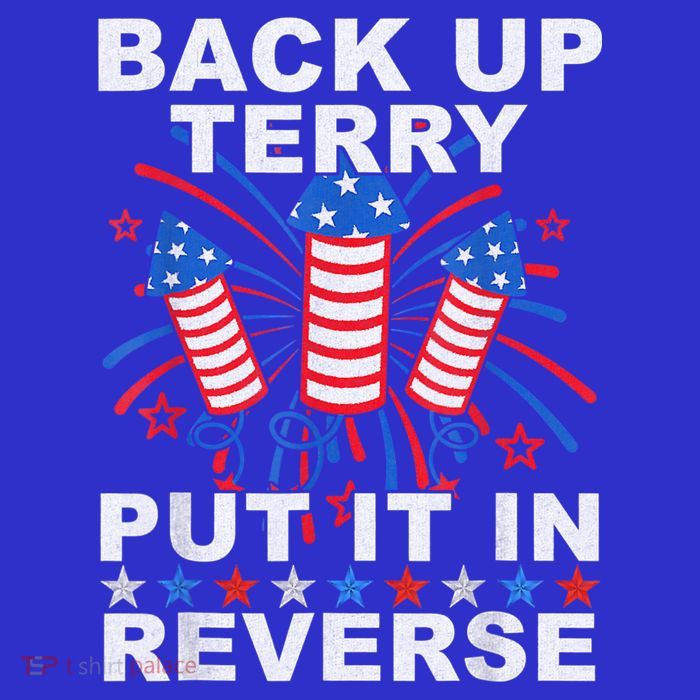 Back Up Terry Put It In Reverse Firework Funny 4th Of July Apron