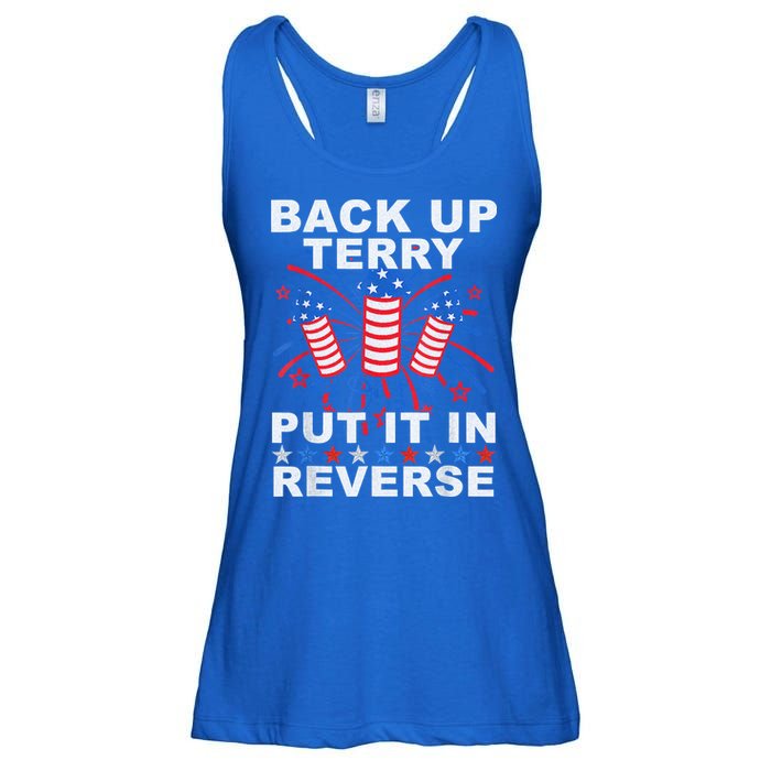 Back Up Terry Put It In Reverse Firework Funny 4th Of July Ladies Essential Flowy Tank