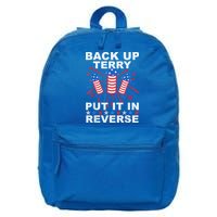 Back Up Terry Put It In Reverse Firework Funny 4th Of July 16 in Basic Backpack