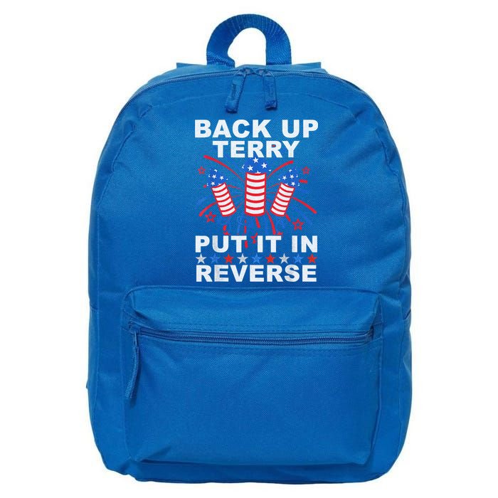 Back Up Terry Put It In Reverse Firework Funny 4th Of July 16 in Basic Backpack