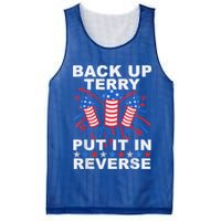 Back Up Terry Put It In Reverse Firework Funny 4th Of July Mesh Reversible Basketball Jersey Tank