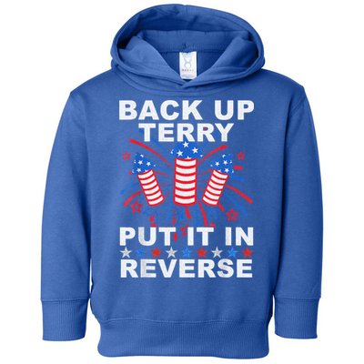 Back Up Terry Put It In Reverse Firework Funny 4th Of July Toddler Hoodie
