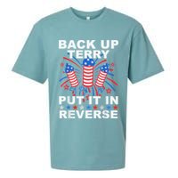 Back Up Terry Put It In Reverse Firework Funny 4th Of July Sueded Cloud Jersey T-Shirt