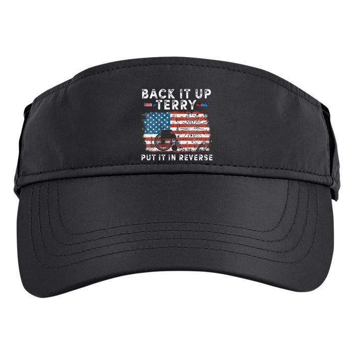 Back Up Terry Put It In Reverse Firework Funny 4th Of July Adult Drive Performance Visor